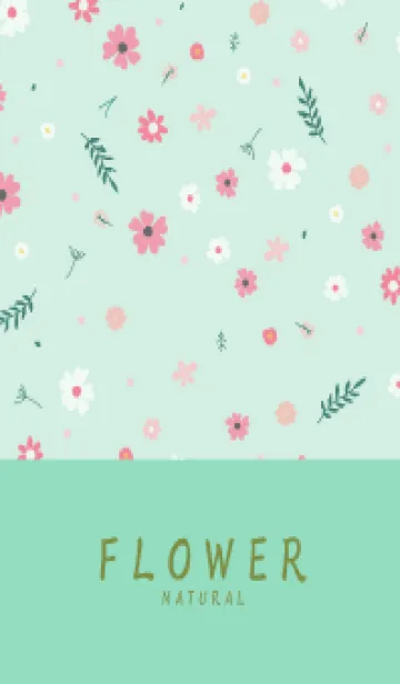[LINE着せ替え] FLOWER MINT GREEN-NATURAL 14の画像1