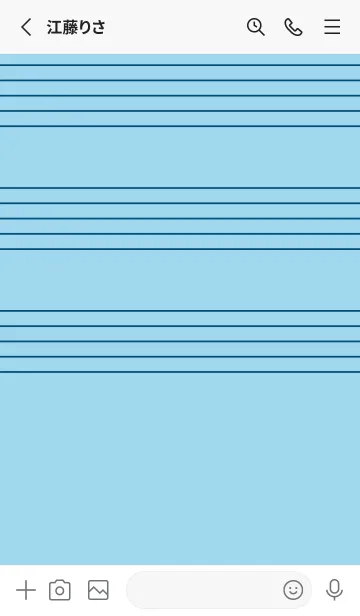 [LINE着せ替え] 五線譜1 スカイブルーの画像2