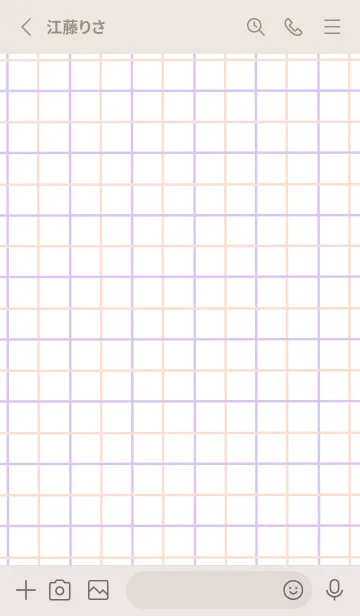 [LINE着せ替え] 2色方眼紙/ピンク&パープル/クリームピンクの画像2
