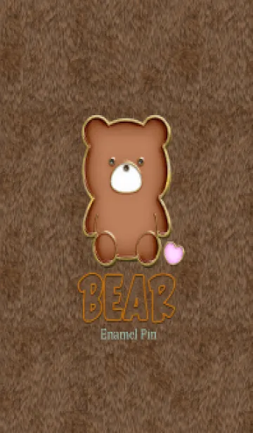 [LINE着せ替え] Bear Enameled Pin & Fur 53の画像1