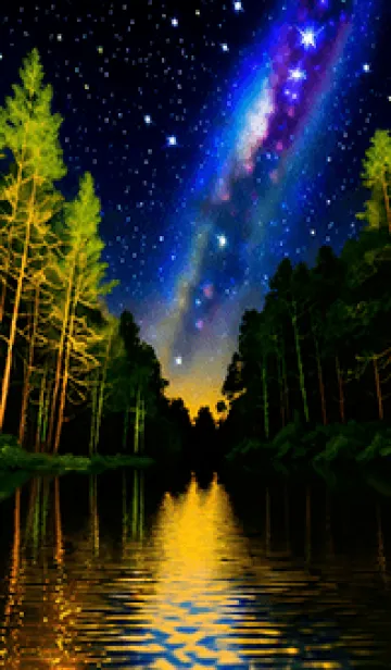 [LINE着せ替え] 綺麗な星空の夜景着せかえ#962の画像1