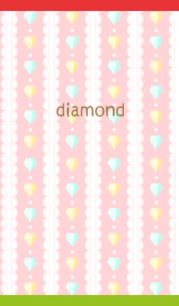 [LINE着せ替え] お洒落なダイヤモンド 赤色の画像1