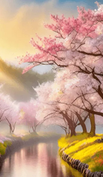 [LINE着せ替え] 優美な春の風景の着せかえ(Spring-598)の画像1