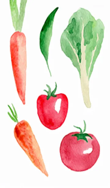 [LINE着せ替え] 【シンプル】お野菜の着せかえ#707の画像1