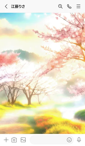 [LINE着せ替え] 優美な春の風景の着せかえ(Spring-600)の画像2