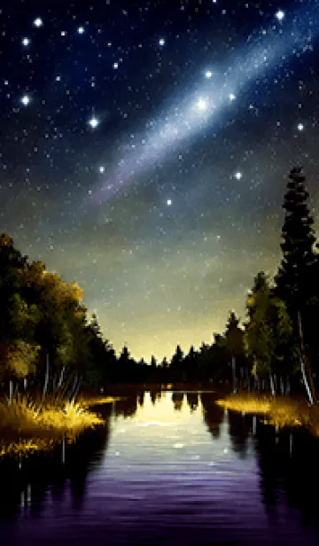 [LINE着せ替え] 綺麗な星空の夜景着せかえ#966の画像1