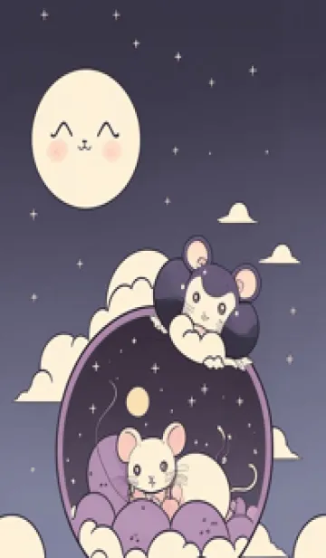 [LINE着せ替え] 可愛い小さなマウス 快適な良い日 uQDXrの画像1