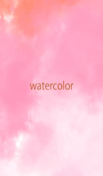 [LINE着せ替え] watercolor pink&orange 54の画像1