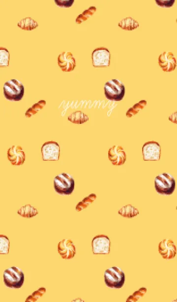 [LINE着せ替え] light yellow おいしいパンの画像1