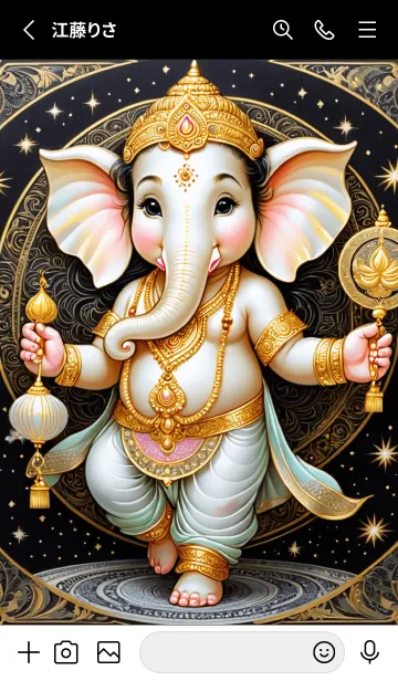 [LINE着せ替え] Light Ganesha Rich & Rich Theme (JP)の画像2