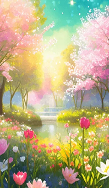 優美な春の風景の着せかえ(Spring-606)の着せ替えメイン画像