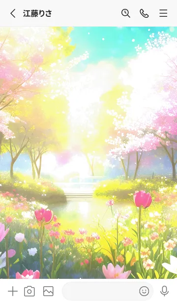 [LINE着せ替え] 優美な春の風景の着せかえ(Spring-606)の画像2