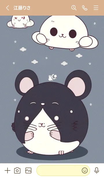 [LINE着せ替え] 可愛い小さなマウス 快適な良い日 IbGsGの画像2