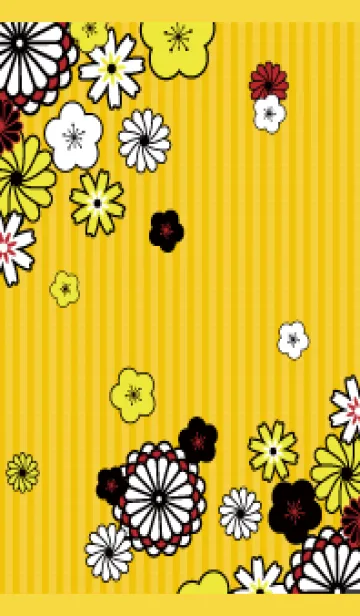 [LINE着せ替え] ハイカラな花 黄色の画像1