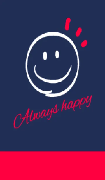 [LINE着せ替え] Always happy -Navy&Red 3-の画像1