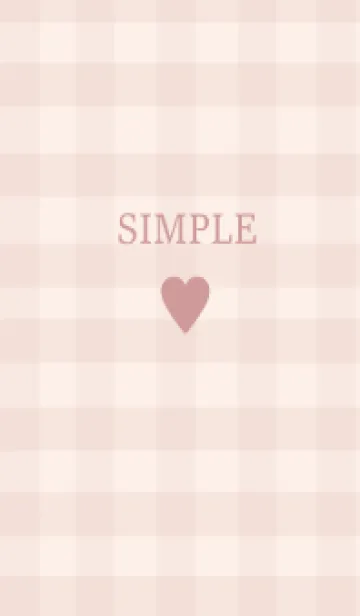 [LINE着せ替え] SIMPLE HEART :check rosepinkの画像1