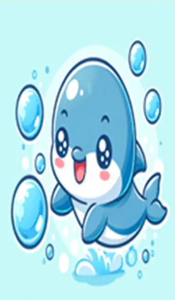 [LINE着せ替え] Cute dolphin styleの画像1