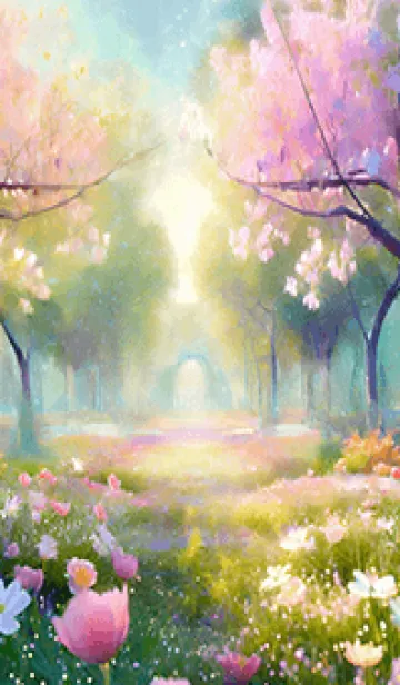 [LINE着せ替え] 優美な春の風景の着せかえ(Spring-613)の画像1