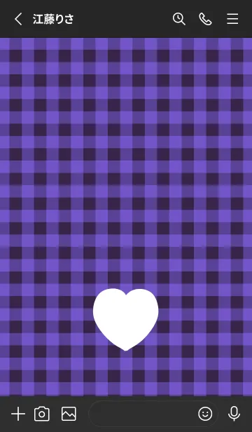 [LINE着せ替え] ハート ギンガムチェック .23の画像2