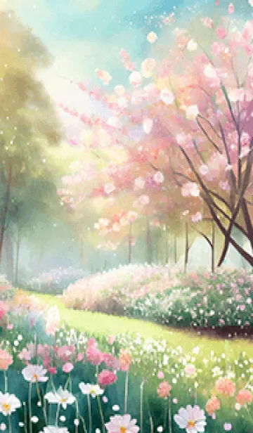 [LINE着せ替え] 優美な春の風景の着せかえ(Spring-614)の画像1