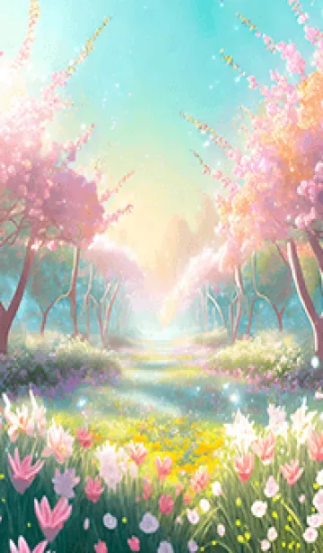 [LINE着せ替え] 優美な春の風景の着せかえ(Spring-615)の画像1