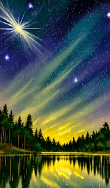 [LINE着せ替え] 綺麗な星空の夜景着せかえ#981の画像1