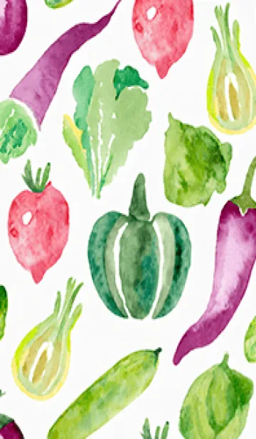 [LINE着せ替え] 【シンプル】お野菜の着せかえ#729の画像1