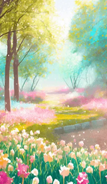 [LINE着せ替え] 優美な春の風景の着せかえ(Spring-618)の画像1