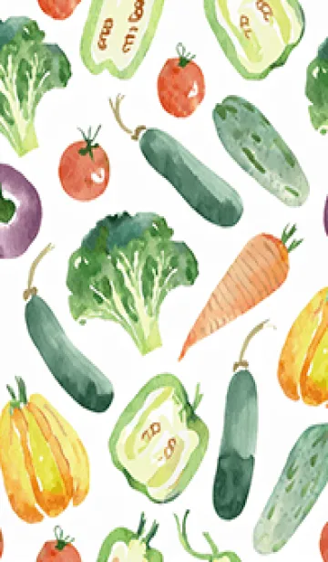 [LINE着せ替え] 【シンプル】お野菜の着せかえ#727の画像1