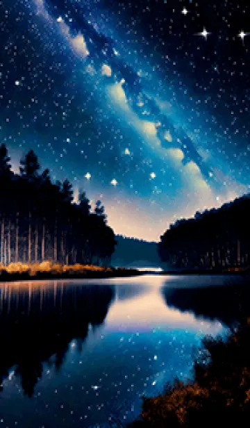 [LINE着せ替え] 綺麗な星空の夜景着せかえ#986の画像1
