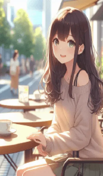 [LINE着せ替え] Cafe in the Sunlightの画像1