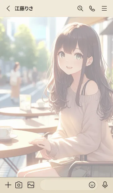 [LINE着せ替え] Cafe in the Sunlightの画像2