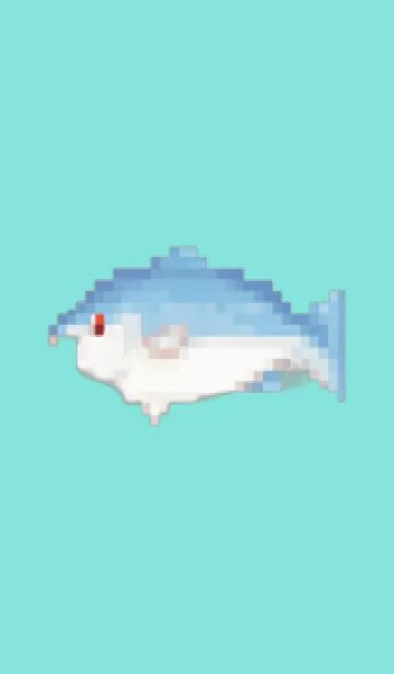 魚のドット絵のきせかえ Green 09の着せ替えメイン画像
