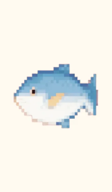 [LINE着せ替え] 魚のドット絵のきせかえ Brown 04の画像1