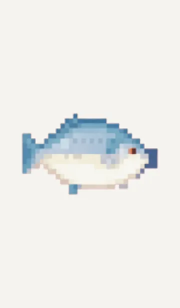 [LINE着せ替え] 魚のドット絵のきせかえ Brown 03の画像1