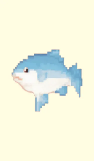 [LINE着せ替え] 魚のドット絵のきせかえ Brown 05の画像1