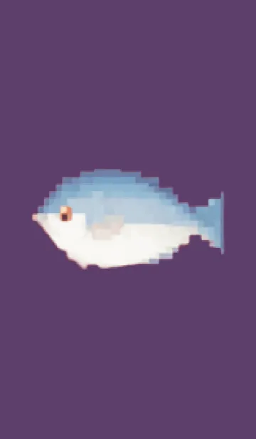 [LINE着せ替え] 魚のドット絵のきせかえ Purple 05の画像1