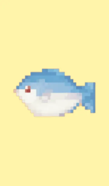 [LINE着せ替え] 魚のドット絵のきせかえ Yellow 05の画像1