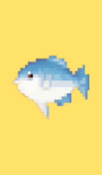 [LINE着せ替え] 魚のドット絵のきせかえ Yellow 04の画像1