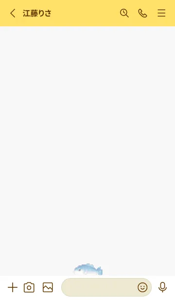 [LINE着せ替え] 魚のドット絵のきせかえ Yellow 04の画像2