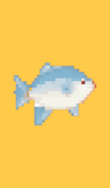 [LINE着せ替え] 魚のドット絵のきせかえ Yellow 03の画像1