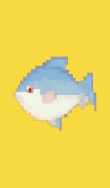 [LINE着せ替え] 魚のドット絵のきせかえ Yellow 01の画像1