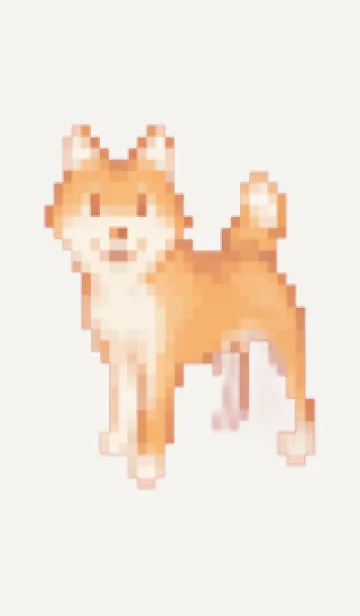 [LINE着せ替え] 犬のドット絵のきせかえ Brown 03の画像1