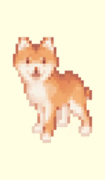 [LINE着せ替え] 犬のドット絵のきせかえ Brown 05の画像1