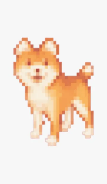 [LINE着せ替え] 犬のドット絵のきせかえ Green 02の画像1