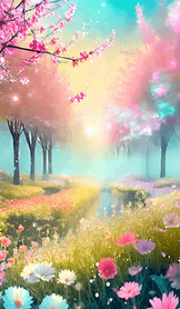 [LINE着せ替え] 優美な春の風景の着せかえ(Spring-623)の画像1