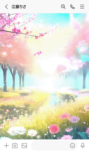 [LINE着せ替え] 優美な春の風景の着せかえ(Spring-623)の画像2