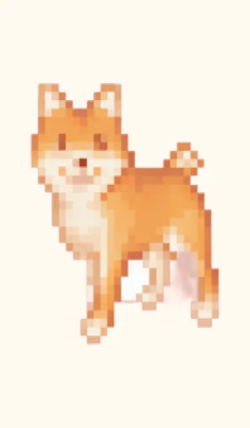 [LINE着せ替え] 犬のドット絵のきせかえ Brown 04の画像1