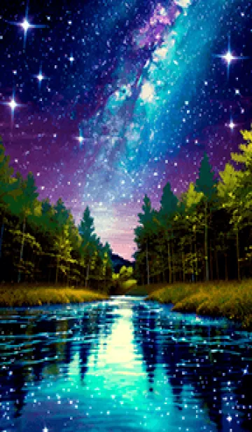 [LINE着せ替え] 綺麗な星空の夜景着せかえ#990の画像1