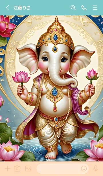 [LINE着せ替え] Gold :Ganesha Rich & Rich Theme (JP)の画像2